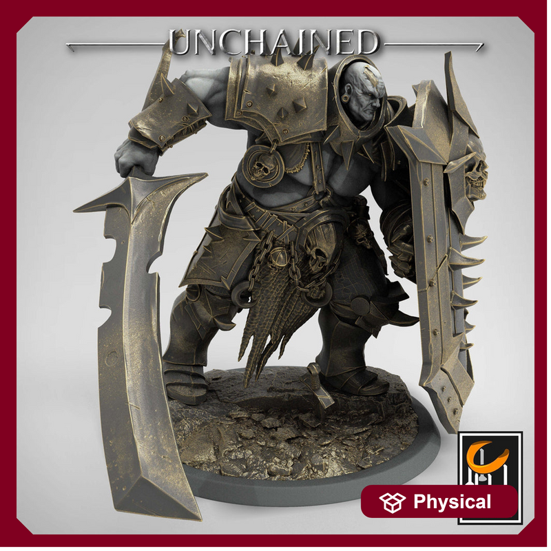 Heavy Chaos Knight Army | Oathbreaker Paladin, Sword and Shield | 28mm, 32mm,75mm Scales, 100mm Tall | Dungeons and Dragons | Pathfinder | - Only-Games