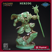 Crocodilian Cleric, Druid, Lizardfolk Lizardman | 4 Sizes /Scale Resin Miniature | Dungeons and Dragons Miniatures - Only-Games