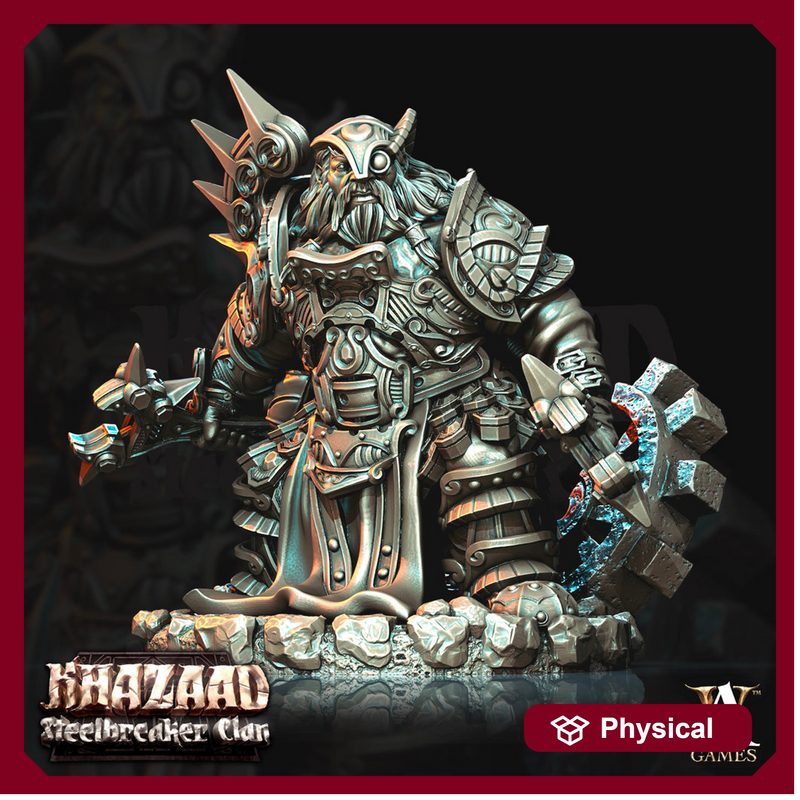Dwarf Fighter Artificer Cleric Resin Miniatures | Dungeons and Dragons | 28mm, 32mm, 75mm | Pathfinder | Figure for Painting| - Only-Games