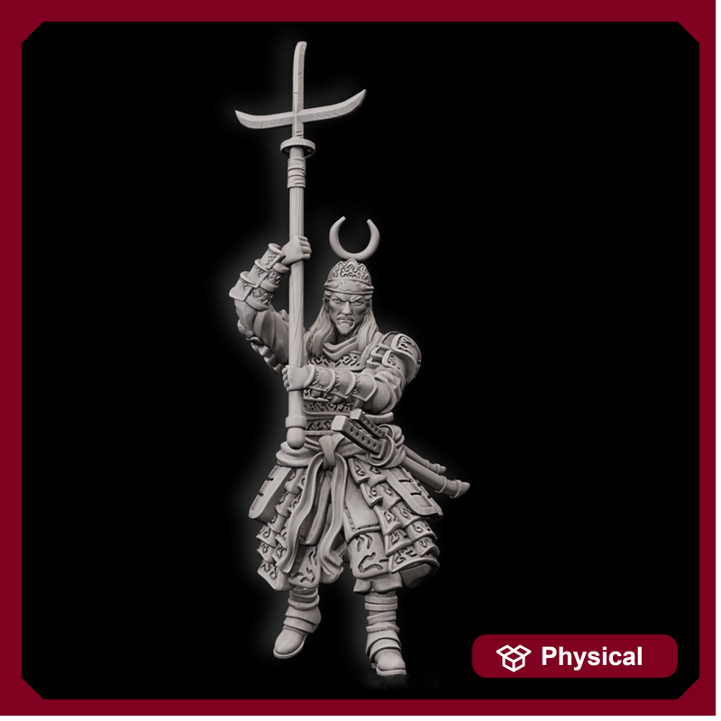 Fighter Battle Master, Samurai, Polearm Master | DnD Miniature 28mm,32mm,54mm, 75mm,100mm Scale Pathfinder Figure/ DnD mini unpainted - Only-Games