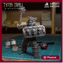 Bug Bear With Skull Shield And Mace- TytanTroll Miniatures - DnD - Fantasy
