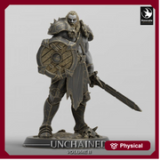 Ranger, Fighter, Sword and Shield, DnD Unpainted Miniature| 28mm, 32mm,54mm,75mm,100mm Scales | Dungeons & Dragons - Only-Games