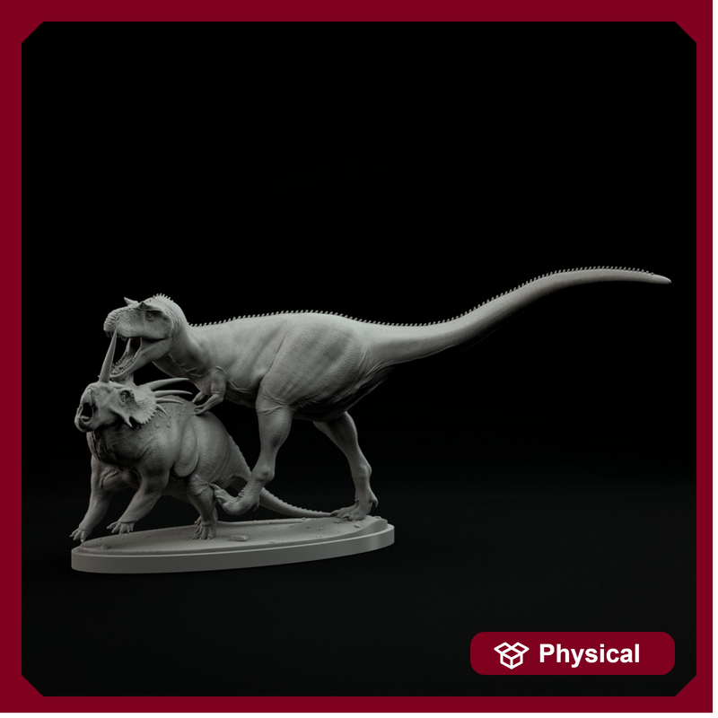 Gorgosaurus vs Styracosaurus 1-35 scale dinosaur - Only-Games