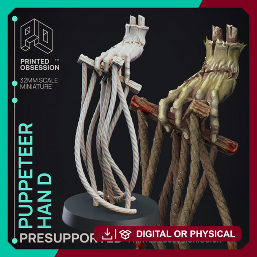 Puppet Hand - Puppet Masters Show - Pre Supported - 32mm Scale - Only-Games