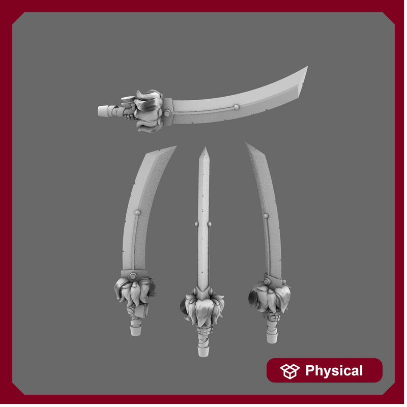 Cyber Samurai Demon Dog Sword LEFT X 10