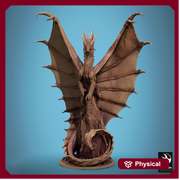 Ancient Legendary Gold Dragon (4 sizes) D&D Resin Miniature | 290mm Wing Span, 217mm Height | Dungeons and Dragons 5e Pathfinder| Great gift - Only-Games