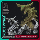 Root Wyrm - Wood Dragon - PRESUPPORTED - 32mm Scale