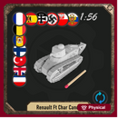 1/56 Renault Ft char canon with riveted turret