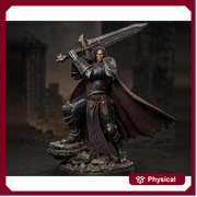 Fallen Paladin Miniature | Aevridan Greatsword Dark Knight | PaintedOrNot Original DnD Pathfinder - Only-Games