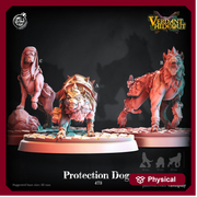 Protection War Dogs | 28mm,32mm, 75mm Scale | Ranger Animal NPC Miniature | Dungeons and Dragons | Pathfinder Miniatures | DnD dog mini | - Only-Games