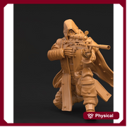 Space Trooper Sniper Sci-Fi UNPAINTED miniature | 28mm,32mm, 50mm, 75mm,100mm Scales | Sci-Fi Video Games miniatures | Fan Art | 3Dartguy| - Only-Games