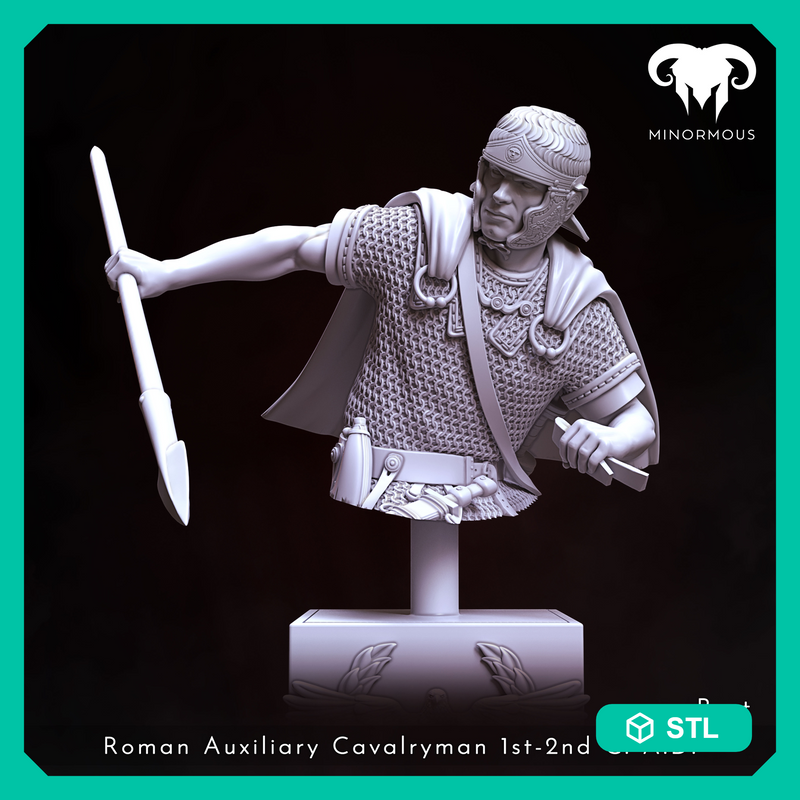 Bust - Roman Auxiliary Cavalryman 1st-2nd C. A.D. Riding with Rome!