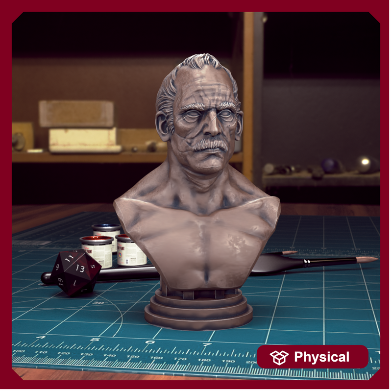 Male Bust - 50mm Scale - TytanTroll Miniatures