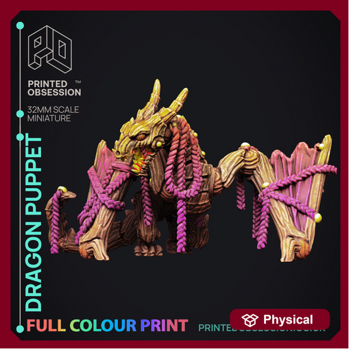 Dragon Puppet - Puppet Monster - Pre-Coloured - 32mm scale - Only-Games