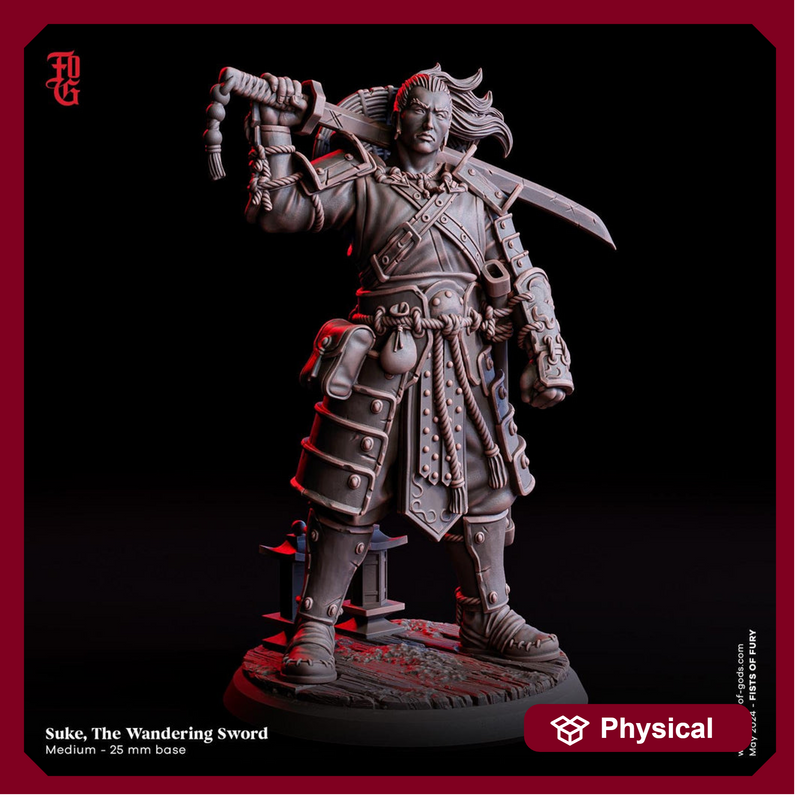Fighter Battle Master, Ranger, Paladin  PC / NPC  | 28mm, 32mm,54mm75mm,100mm Scales | Mini -D&D 5e Pathfinder Figurine | Flesh of Gods - Only-Games