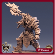 Orc War Chief | Orc Fighter warrior Barbarian Battle Axe|scales: 28mm |32mm |54mm |75mm|100mm Megaboss | Dungeons and Dragons | Pathfinder | - Only-Games