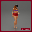 Sexy Girl standing in Cap and Shorts With Posing