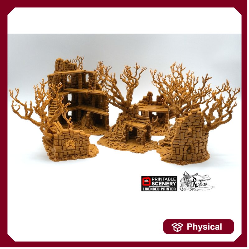 Wildwood Ruins Full Set - The Gloaming Swamps - Printable Scenery Terrain Wargaming 15mm 20mm 25mm 28mm 32mm 40mm 54mm D&D DnD