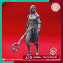 Druid - Human Female - Lvl 1 - Tabletop Miniatures (Pre-Supported)