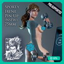 Sporty Irene Pin Up 75mm (NSFW Version) Pre-Supported - STL only