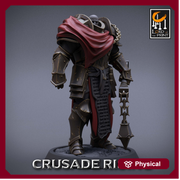 Paladin Knight Flail Templar Unpainted Miniature | 28mm, 32mm,54mm,75mm, 100mm Scales | Dungeons and Dragons |Pathfinder | Lord of The Print - Only-Games