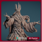 Lich, Evil Wizard, Undead Monster Unpainted Miniature | 28mm,32mm,54mm,75mm, 100mm, 140mm Scales | D&D 5E Pathfinder | NERIKSON - Only-Games