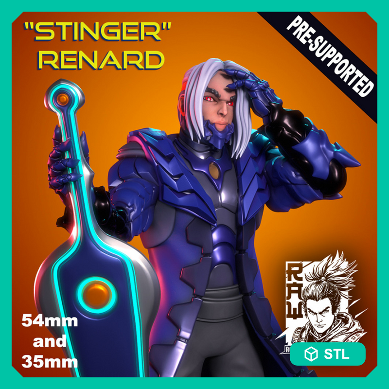 Stinger Renard - Cyberpunk Street Samurai - STL only - Only-Games
