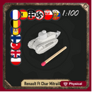 1/100 Renault Ft Char Mitrailleuse with casted turret