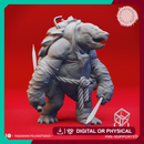 Dual Sword Tortle - Tabletop Miniatures (Pre-Supported)