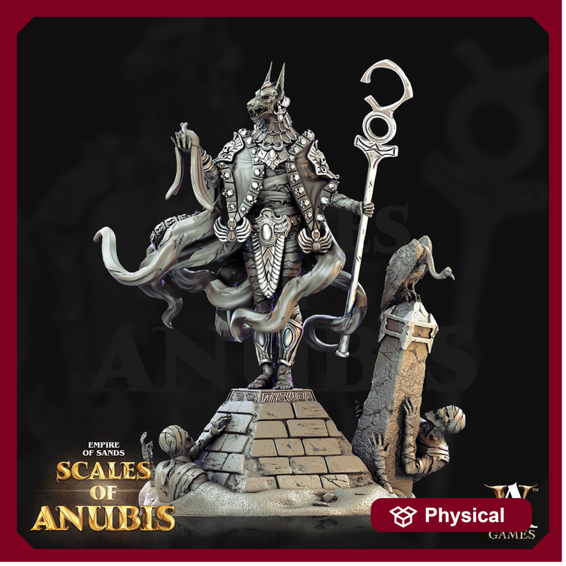 Egyptian Anubian Priest | 28mm, 32mm, 75mm Scales | Dungeons and Dragons | Pathfinder | Table Top miniatures | Archvillain Games - Only-Games
