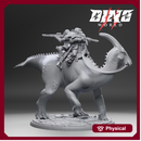 dino rider parasaurolophus