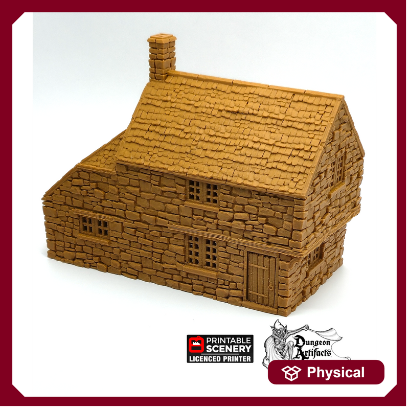 Hollyhock Cottage - King and Country - Printable Scenery Terrain Wargaming D&D DnD 10mm 15mm 20mm 25mm 28mm 32mm 40mm 54mm Painted options