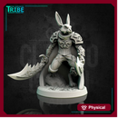 (0164) Male rabbitfolk warrior with two swords