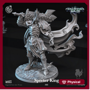 Goliath Undead Specter King Miniature | Dungeons and Dragons | 28mm, 32mm, 75mm(105mm Tall)  | Pathfinder | Unpainted | CastnPlay - Only-Games