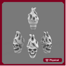 Pumpkin Lords SK V10K Knight Flaming  Skull Heads X 10