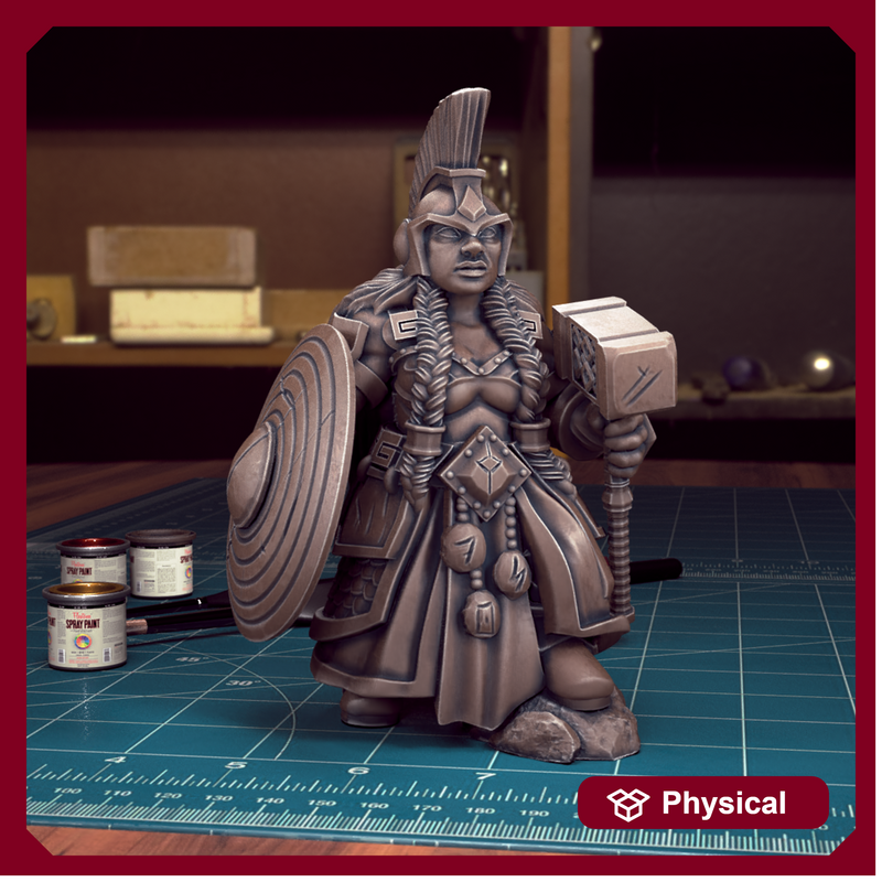 Female Dwarf 06 - TytanTroll Miniatures - DnD - Fantasy - 32mm