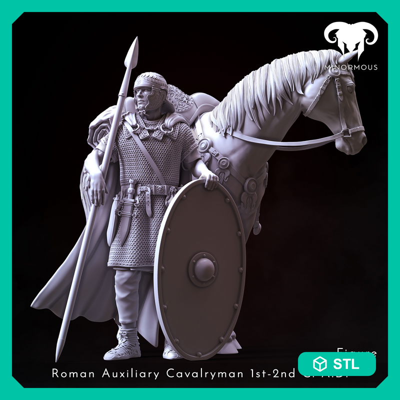 Figure & Horse - Roman Auxiliary Cavalryman 1st-2nd C. A.D. Horsemen of Antiquity!