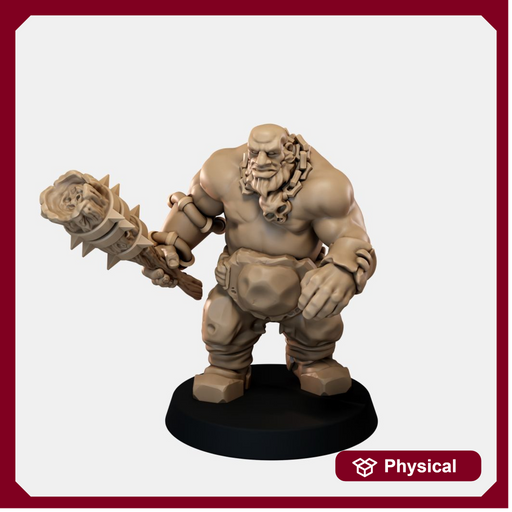 Ogre Crusher Resin Miniature - Spiked Club Option 3 - "The Ogre Wars" - Only-Games