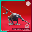 Bullywug - Spear - Tabletop Miniature (Pre-Supported)