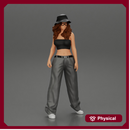 gangster homies lowrider girl posing in hat and sunglasses with long hair