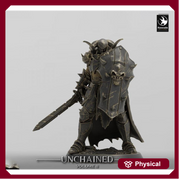 Oathbreaker Paladin, Fighter,Soldier Sword and Shield, DnD Unpainted Miniature| 28mm, 32mm,54mm,75mm,100mm Scales | Dungeons & Dragons - Only-Games
