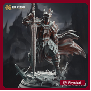 Undead Death Knight, Shadow Overlord | 28mm, 32mm, 54mm,75mm,100mm Scale Resin Miniature | DM Stash | Dungeons and Dragons | - Only-Games
