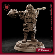 Dwarf Female Fighter Cleric | 28mm,32mm Scale ,50mm Tall | Dungeons and Dragons | Figurine mini - D&D 5e | Flesh of Gods - Only-Games