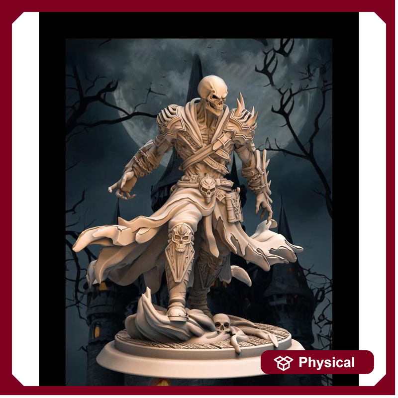 Undead Lich, Demon Fiend Miniature | 28mm,32mm,54mm,75mm,100mm Scales | Dungeons & Dragons figure gift idea DnD 5e | Pathfinder 2e | - Only-Games
