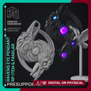 Ravens Eye Pendant - RP item & Familar - PRESUPPORTED - Illustrated and Stats - 32mm scale