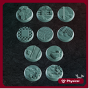 War Field Theme 25mm Bases Set x10