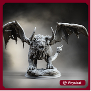 Manticore (4 sizes available) Miniature | 28mm ,32mm, 54mm, 75mm Scale | Pathfinder Figure | DnD 5E | Figurine unpainted | - Only-Games