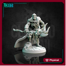 (0159) Male warforged wizard with a magical club