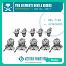 Van Diemens World Devils Riders x5