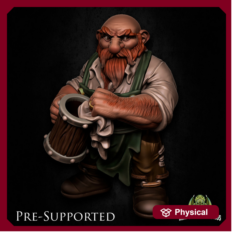 Tydor Hotmalt  [PRE-SUPPORTED]  Dwarf Innkeeper Bartender - Only-Games